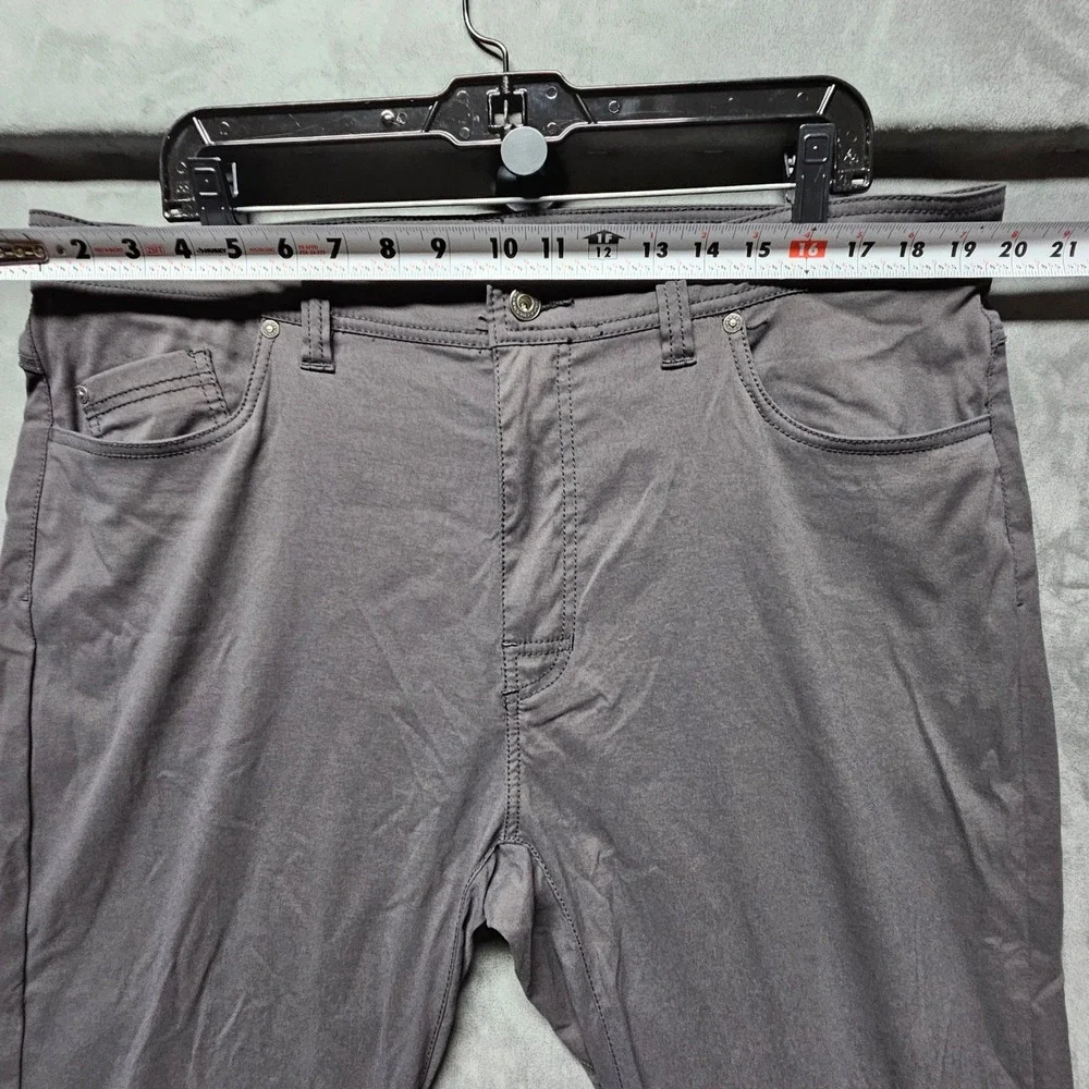 Prana Breathe Mens Slim Fit Pants 40x30 Charcoal Grey Performance‎ Hiking Travel